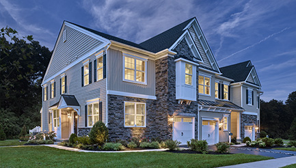 New homes at The Reserve at Glen Loch in West Chester, Pennsylvania