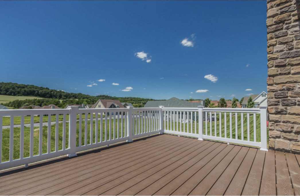 Deck view of an Oley, PA home at Meadow View Farms